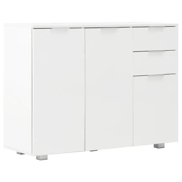 Nedsatt pris vidaXL Skänk vit högglans 107x35x80,5 cm