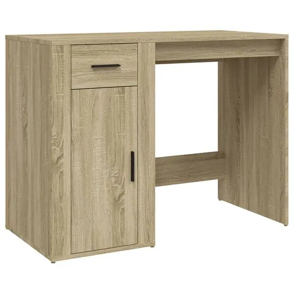 vidaXL Skrivbord sonoma-ek 100x49x75 cm konstruerat trä Trygg betalning