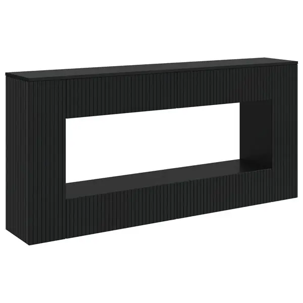 vidaXL Konsolbord Randig Svart 155 x 29 x 74 cm Konstruerat trä Billig