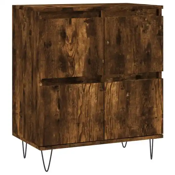 vidaXL Byrå rökfärgad ek 60x35x70 cm konstruerat trä Populär