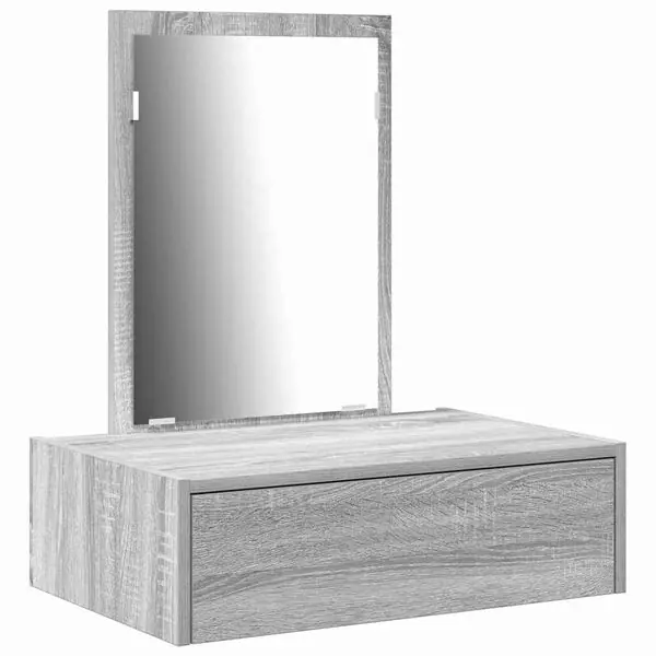 vidaXL Smyckebord med låda Grå 60 x 40 x 70 cm Konstruerat trä Kampanjpris