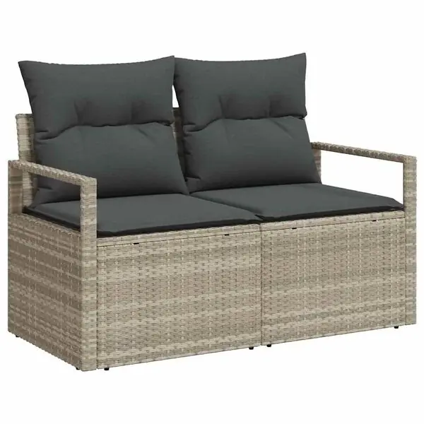 Köp online vidaXL Trädgårdsoffa med kudde 120 x 62 x 69 cm konstrotting