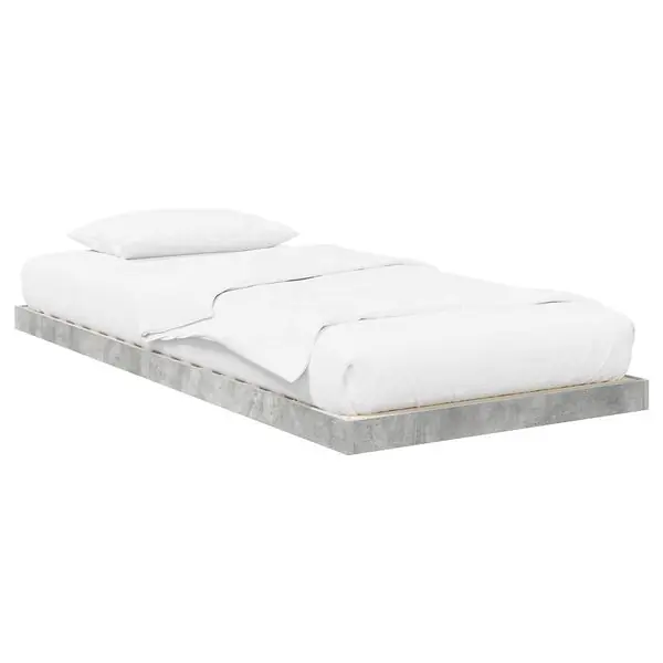 vidaXL Sängram Betonggrå 75 x 190 cm Konstruerat trä Billigare