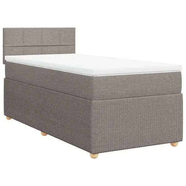 vidaXL Ramsäng med madrass taupe 80x200 cm tyg Begränsat antal