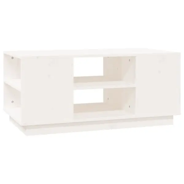 Nedsatt pris vidaXL Soffbord vit 90x49x40,5 cm massiv furu