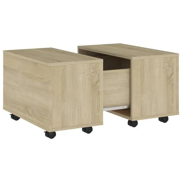 Handla nu vidaXL Soffbord sonoma-ek 60x60x38 cm konstruerat trä