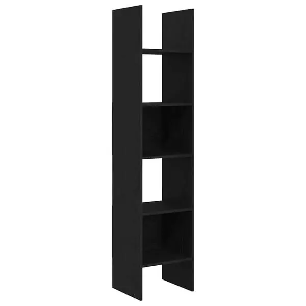 vidaXL Bokskåp Svart Ek 40 x 35 x 180 cm Konstruerat trä Kundfavorit