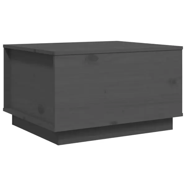 Begränsat antal vidaXL Soffbord grå 60x50x35 cm massivt furu