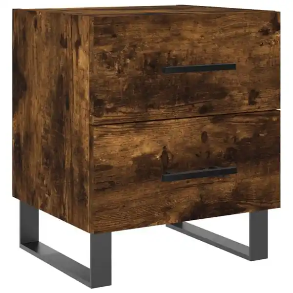 vidaXL Sängbord rökfärgad ek 40x35x47,5 cm konstruerat trä Populär
