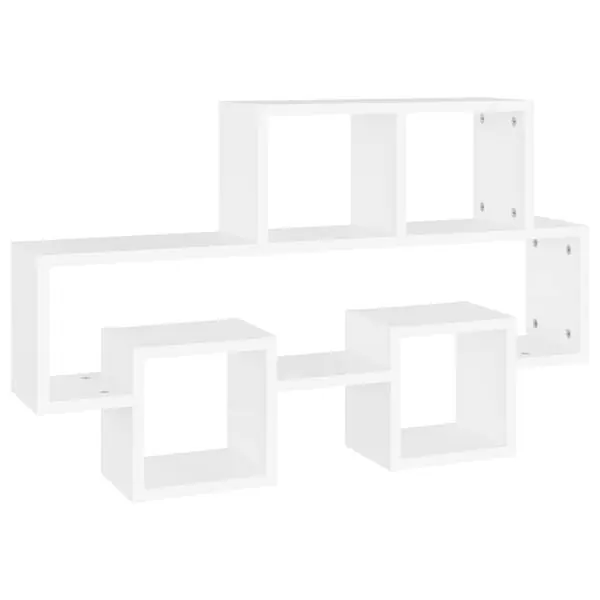 Reapris vidaXL Bilformad vägghylla vit 82x15x51 cm konstruerat trä
