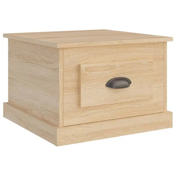 vidaXL Soffbord sonoma-ek 50x50x35 cm konstruerat trä risnedsättning
