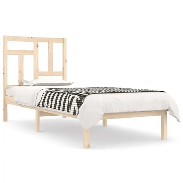 vidaXL Sängram utan madrass 90x190 cm massiv furu Nyhet