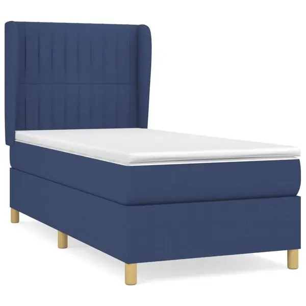 vidaXL Ramsäng med madrass blå 90x200 cm tyg Handla nu