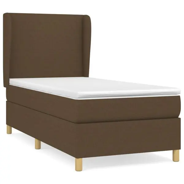 Kundfavorit vidaXL Ramsäng med madrass mörkbrun 80x200 cm tyg