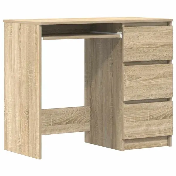 Kampanjpris vidaXL Skrivbord sonoma-ek 90x45x76 cm konstruerat trä