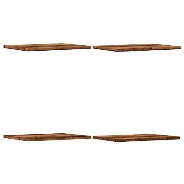 vidaXL Hyllplan 4 st åldrat trä 40x30x1,5 cm konstruerat trä Snabb leverans