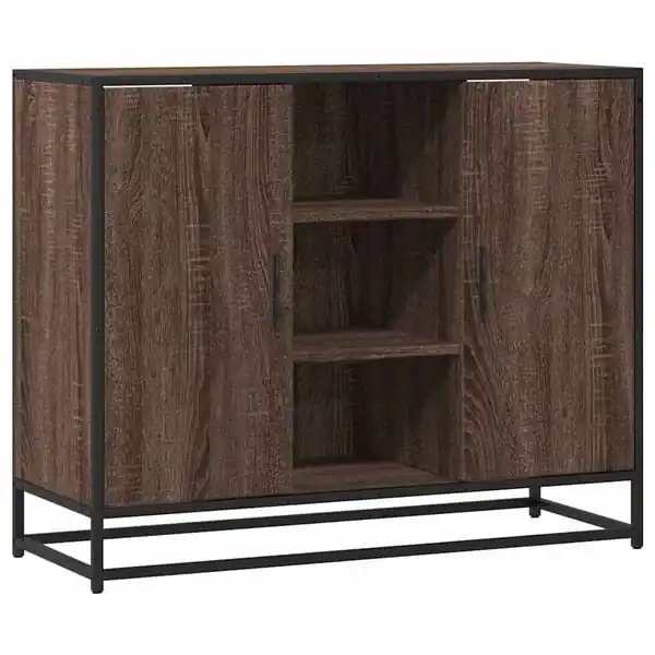 vidaXL Skänk brun ek 92x35x76 cm konstruerat trä Billig