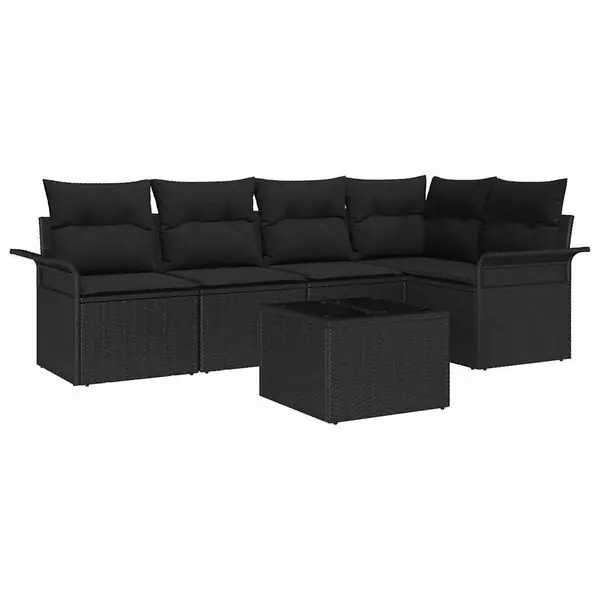 Endast denna vecka vidaXL Trädgårdsoffset med kudde 6 pcs konstrotting