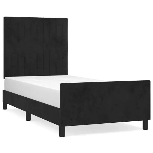 vidaXL Sängram med huvudgavel svart 80x200 cm sammet Begränsat erbjudande