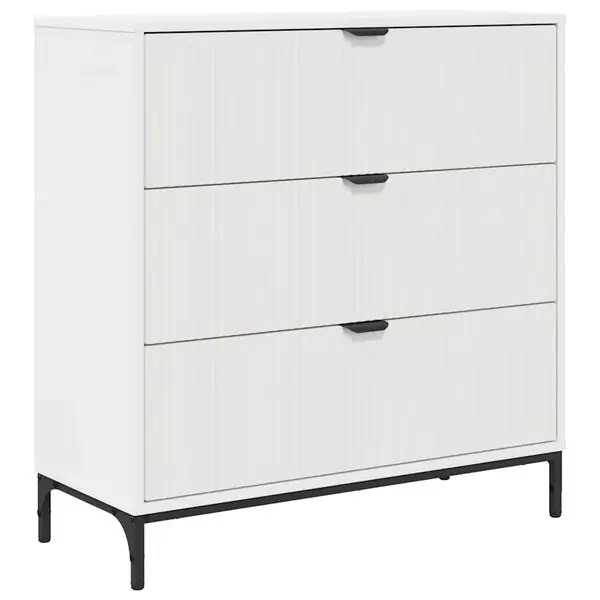 vidaXL Sideboard med låda Vit 79,5 x 33 x 82 cm Konstruerat trä Nyhet