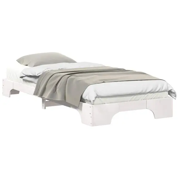 Outlet vidaXL Sängram Vit 90 x 210 cm Massiv furu
