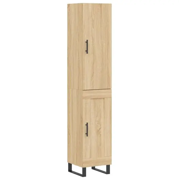 Billig vidaXL Högskåp sonoma-ek34,5x34x180 cm konstruerat trä