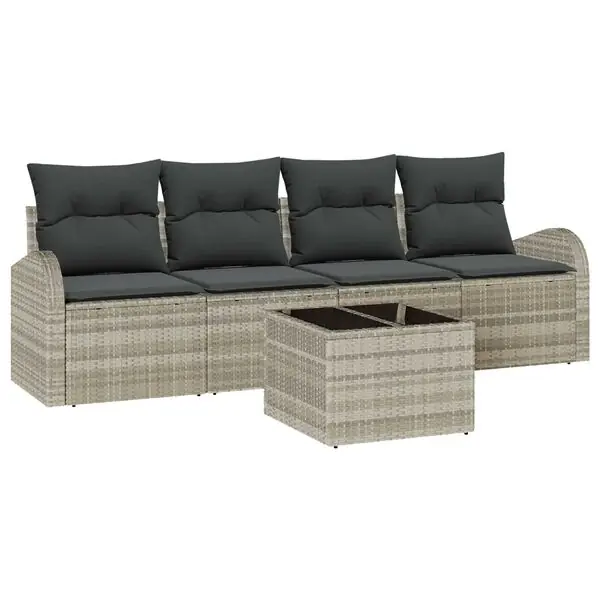 vidaXL Trädgårdsoffset Ljusgrå 55 x 55 x 37 cm konstrotting Populärt val