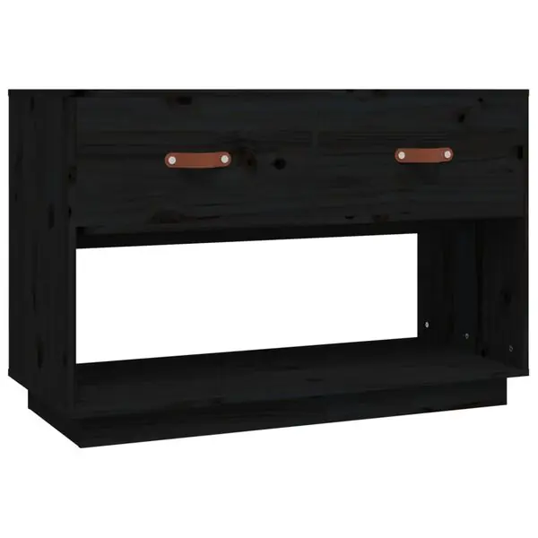 vidaXL Tv-bänk svart 90x40x60 cm massiv furu Beställ idag