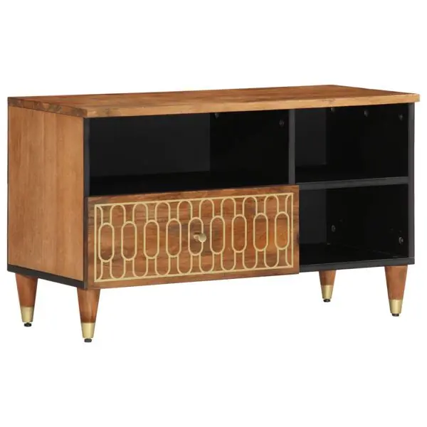 vidaXL Tv-bänk 80x33x46 cm massivt mangoträ Fri frakt