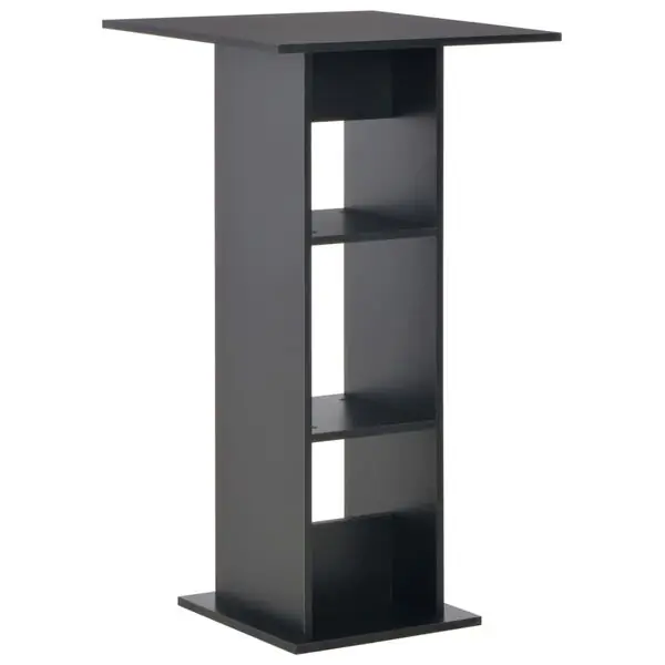 vidaXL Barbord svart 60x60x110 cm Endast denna vecka