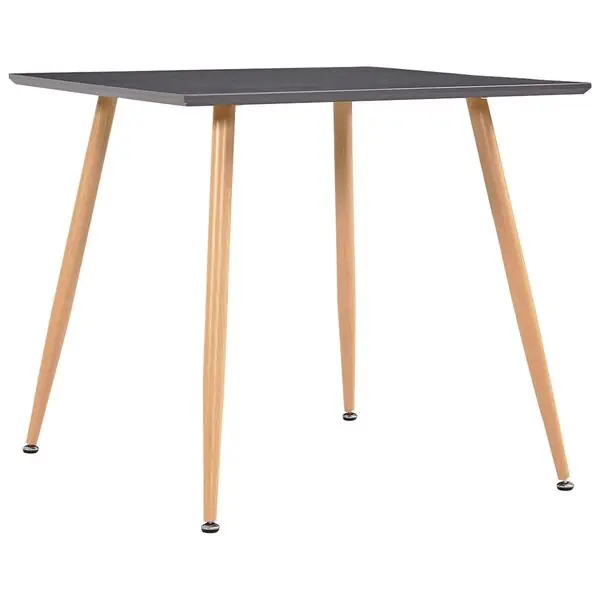 Sänkt pris vidaXL Matbord grå och ek 80,5x80,5x73 cm MDF