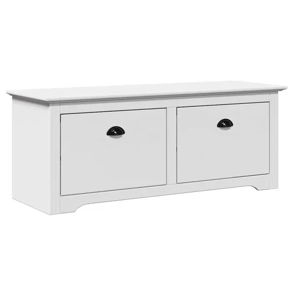 vidaXL Hallbänk BODO vit 114x40x45 cm Sista chansen