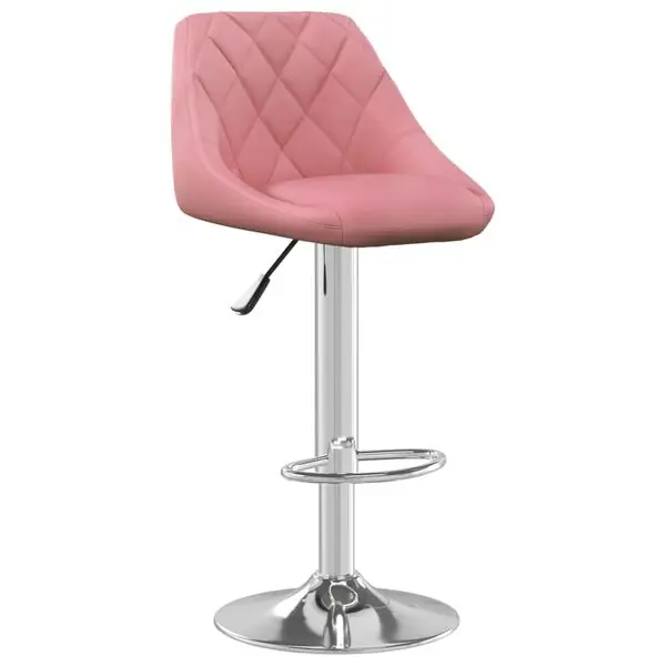 vidaXL Barstol rosa sammet Rabatt