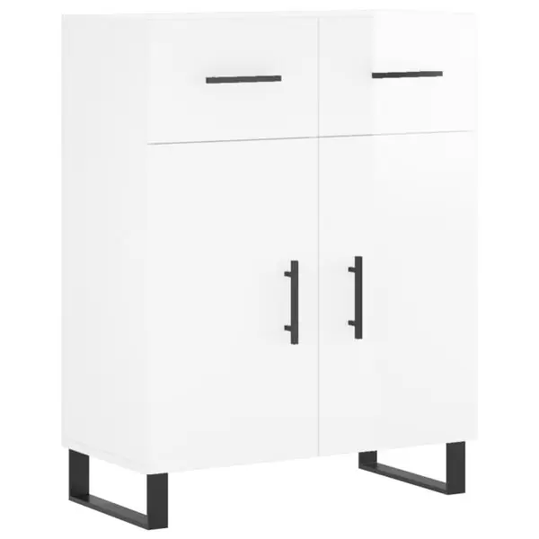 vidaXL Skänk vit högglans 69,5x34x90 cm konstruerat trä Utförsäljning