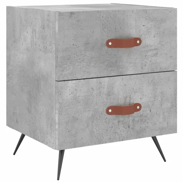 vidaXL Sängbord betonggrå 40x35x47,5 cm konstruerat trä Beställ nu