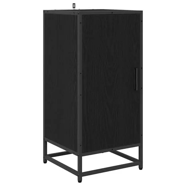 I lager vidaXL Sideboard Svart Ek 35,5 x 35 x 76 cm