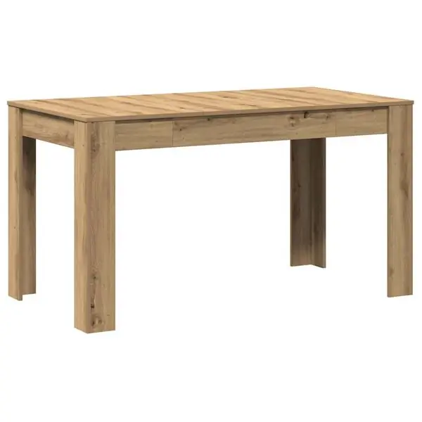 Billig vidaXL Matbord artisan ek 140x74,5x76 cm konstruerat trä