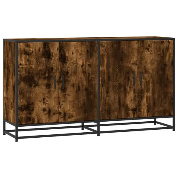 vidaXL Skänk rökfärgad ek 134x35x76 cm konstruerat trä Nedsatt pris