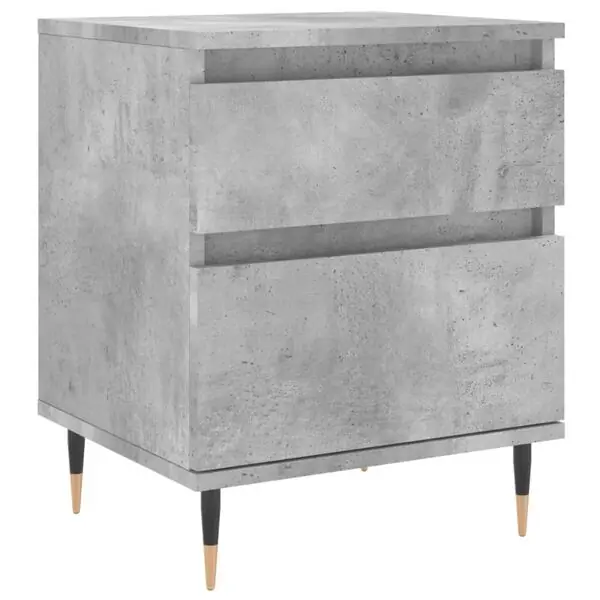 vidaXL Sängbord betonggrå 40x35x50 cm konstruerat trä Fynd