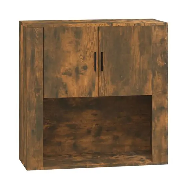 vidaXL Väggskåp rökfärgad ek 80x33x80 cm konstruerat trä Endast idag