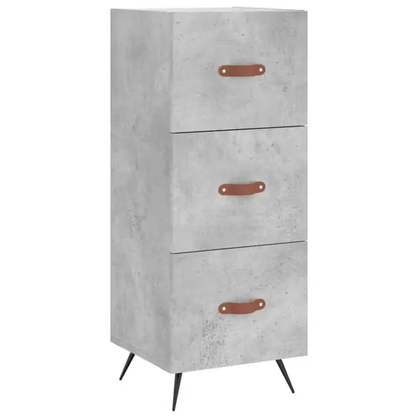 vidaXL Skåp betonggrå 34,5x34x90 cm konstruerat trä Rea