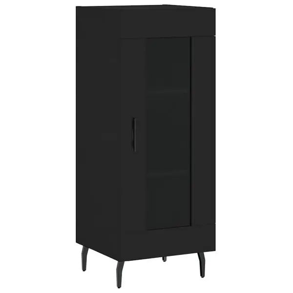 Erbjudandepris vidaXL Skänk svart 34,5x34x90 cm konstruerat trä
