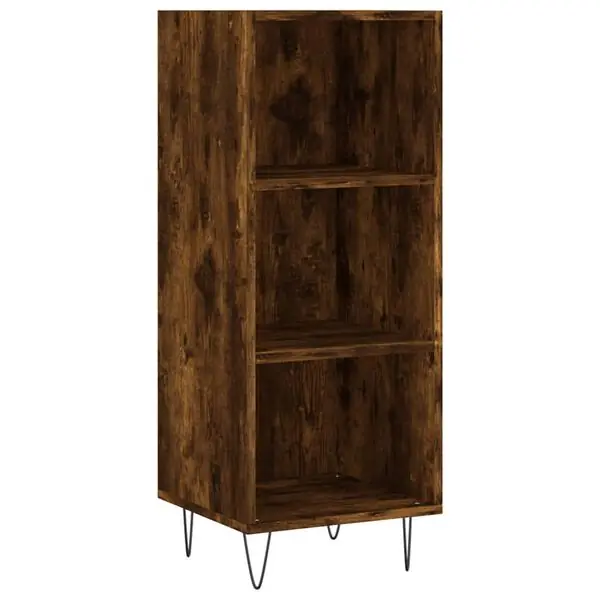 vidaXL Skåp rökfärgad ek 34,5x32,5x90 cm konstruerat trä Endast idag