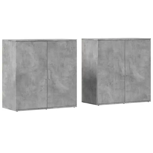 Reapris vidaXL Skänkar 2 st betonggrå 79x38x80 cm konstruerat trä