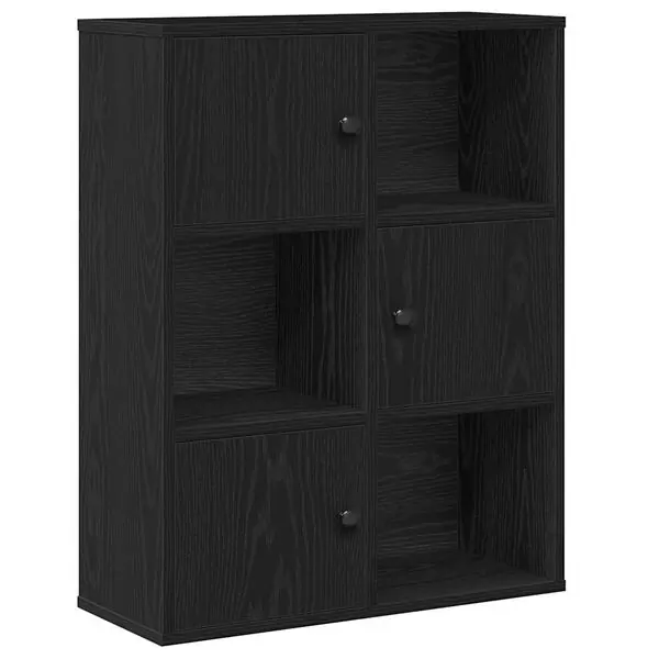 Fynd vidaXL Bokhylla svart ek 60x24x76,5 cm konstruerat trä