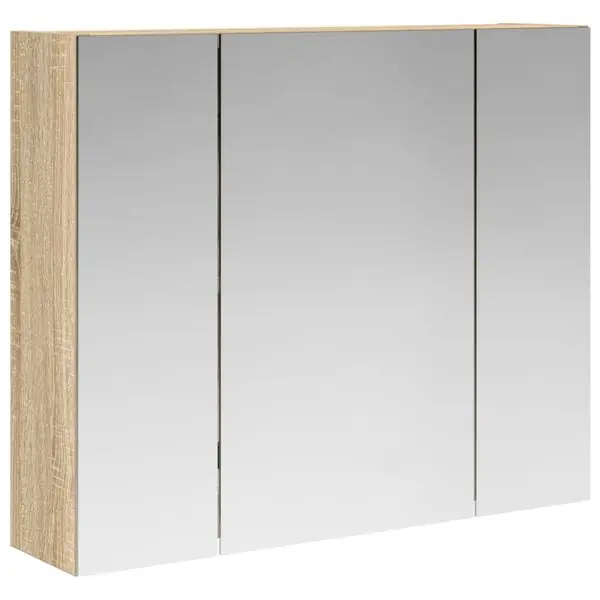 vidaXL Badrumsspegelskåp Sonoma-ek 60 x 14,5 x 50 cm Konstruerat trä Snabb leverans