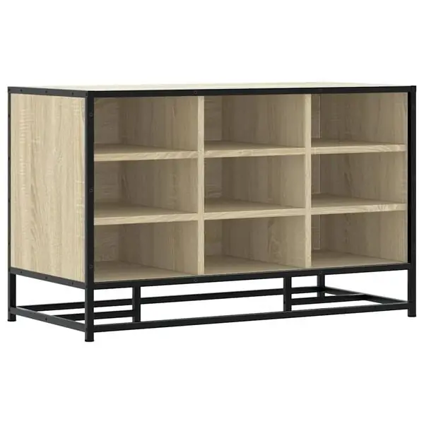 Kampanj vidaXL Skobänk sonoma-ek 84x40x53,5 cm konstruerat trä och metall