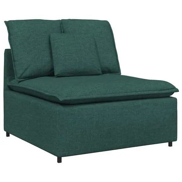 Populär vidaXL Modulär mittmodul för soffa med dynor mörkgrön 100 cm