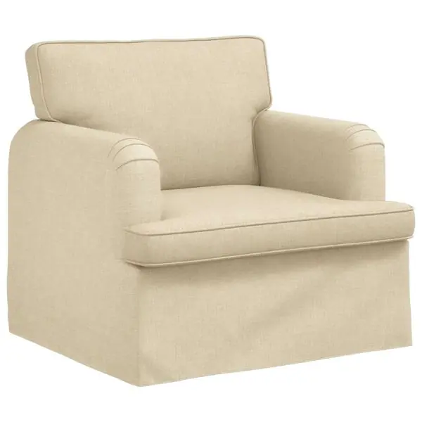 vidaXL Soffa Kräm 84 x 80 x 85 cm tyg Premium