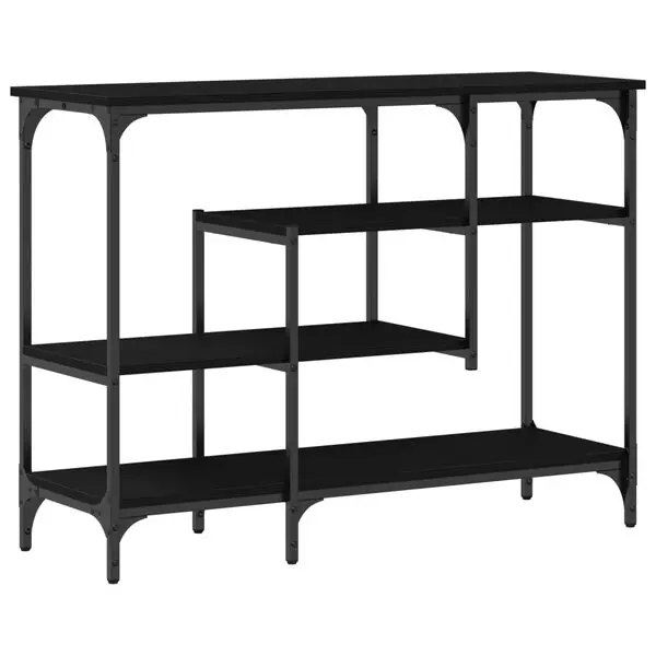 vidaXL Konsolbord med hylla med lagring Svart ek 100 x 35 x 75 cm Begränsat erbjudande
